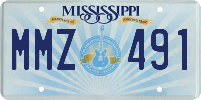 MS license plate MMZ491