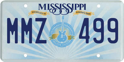 MS license plate MMZ499