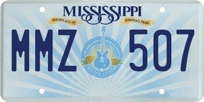 MS license plate MMZ507