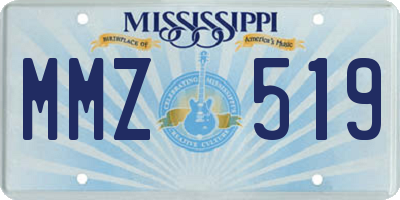 MS license plate MMZ519