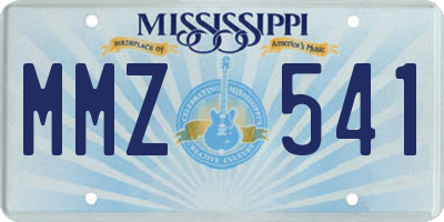 MS license plate MMZ541