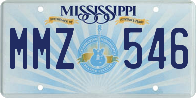 MS license plate MMZ546