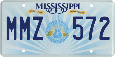 MS license plate MMZ572