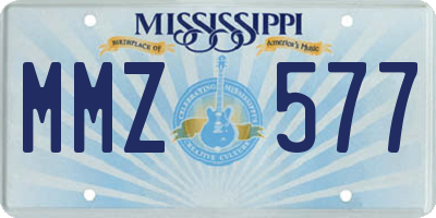 MS license plate MMZ577