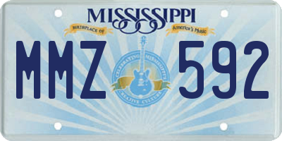 MS license plate MMZ592