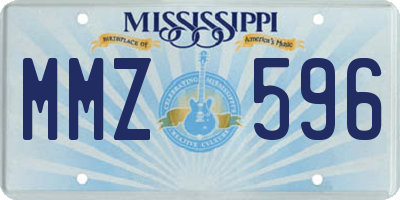 MS license plate MMZ596