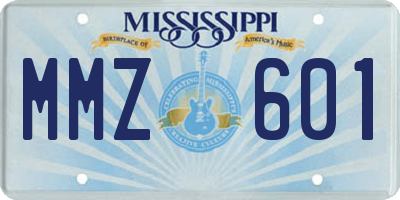 MS license plate MMZ601