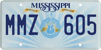 MS license plate MMZ605