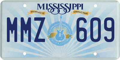 MS license plate MMZ609