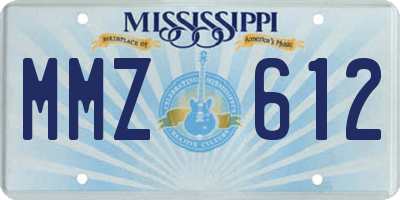 MS license plate MMZ612