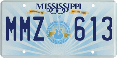 MS license plate MMZ613