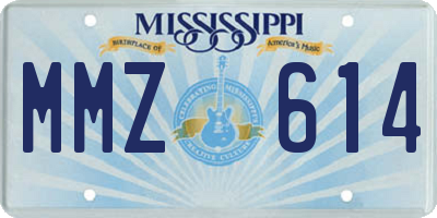 MS license plate MMZ614