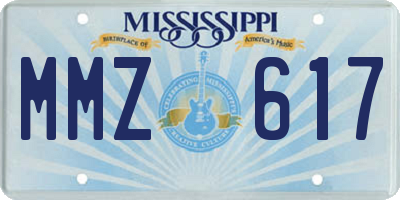MS license plate MMZ617