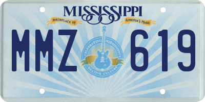 MS license plate MMZ619