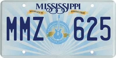 MS license plate MMZ625