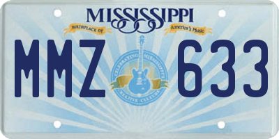 MS license plate MMZ633