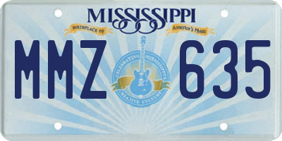 MS license plate MMZ635