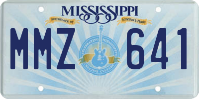 MS license plate MMZ641