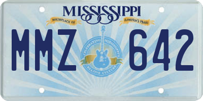 MS license plate MMZ642