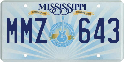 MS license plate MMZ643
