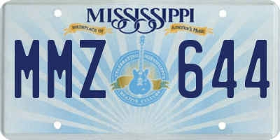 MS license plate MMZ644