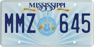 MS license plate MMZ645