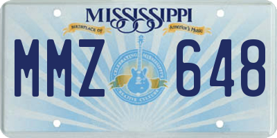 MS license plate MMZ648