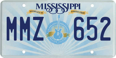 MS license plate MMZ652