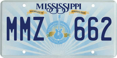 MS license plate MMZ662