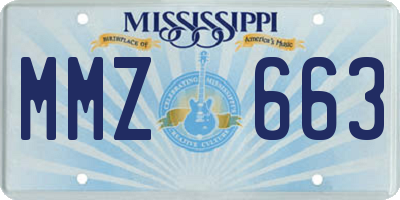 MS license plate MMZ663