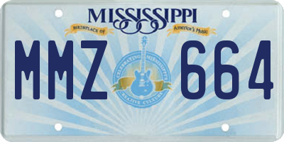 MS license plate MMZ664