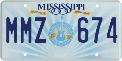 MS license plate MMZ674