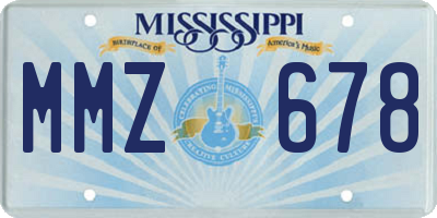 MS license plate MMZ678