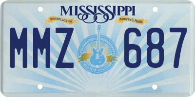 MS license plate MMZ687