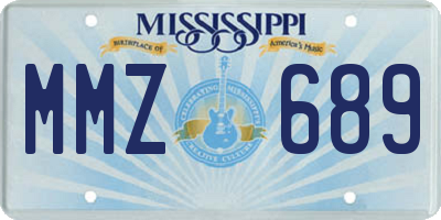 MS license plate MMZ689