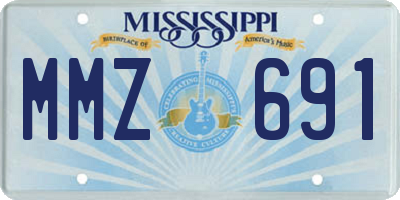 MS license plate MMZ691