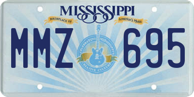 MS license plate MMZ695