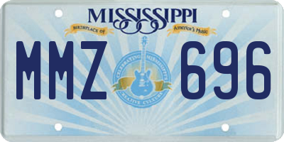 MS license plate MMZ696