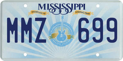 MS license plate MMZ699