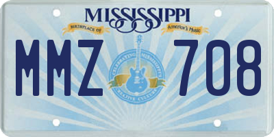 MS license plate MMZ708