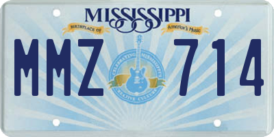 MS license plate MMZ714