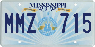 MS license plate MMZ715