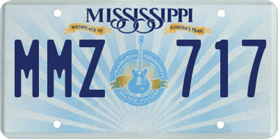 MS license plate MMZ717