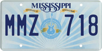 MS license plate MMZ718