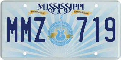 MS license plate MMZ719