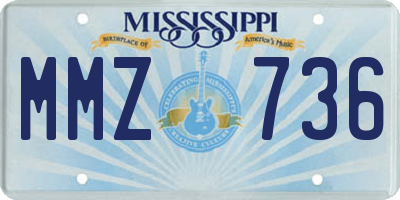 MS license plate MMZ736