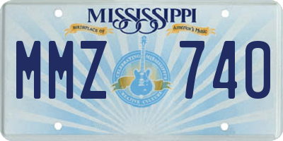 MS license plate MMZ740