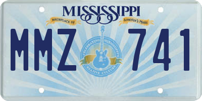 MS license plate MMZ741