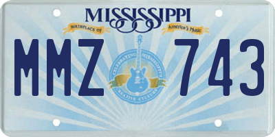 MS license plate MMZ743