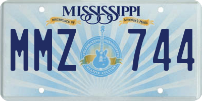 MS license plate MMZ744